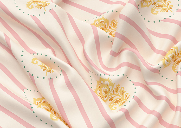Petal & Block Bolli Stripe, Marigold - Roman Blind - Image 4